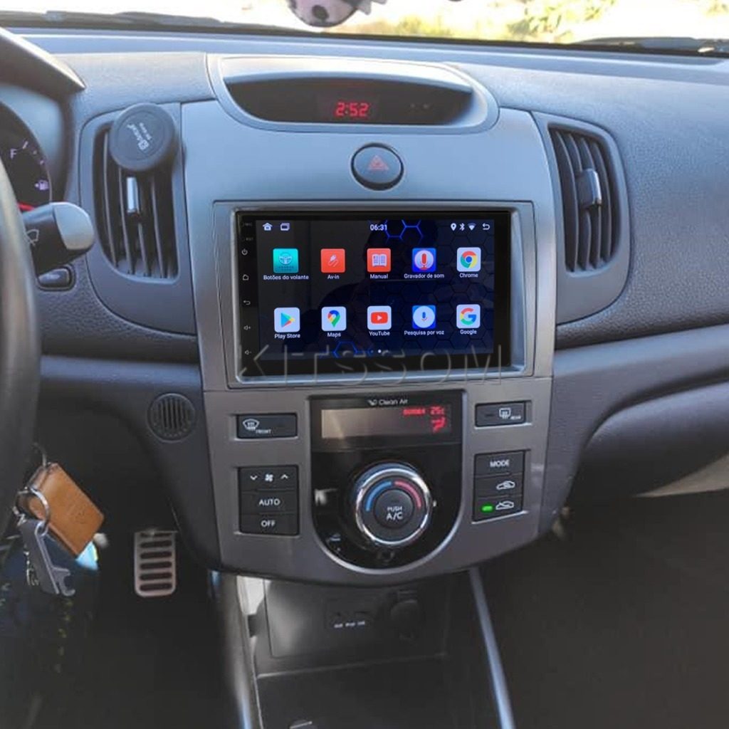 Multimídia Kia Cerato 2009 2010 2011 2012 AC DIG V2 Carplay 7"-V2 CAR AUDIO-Kitssom