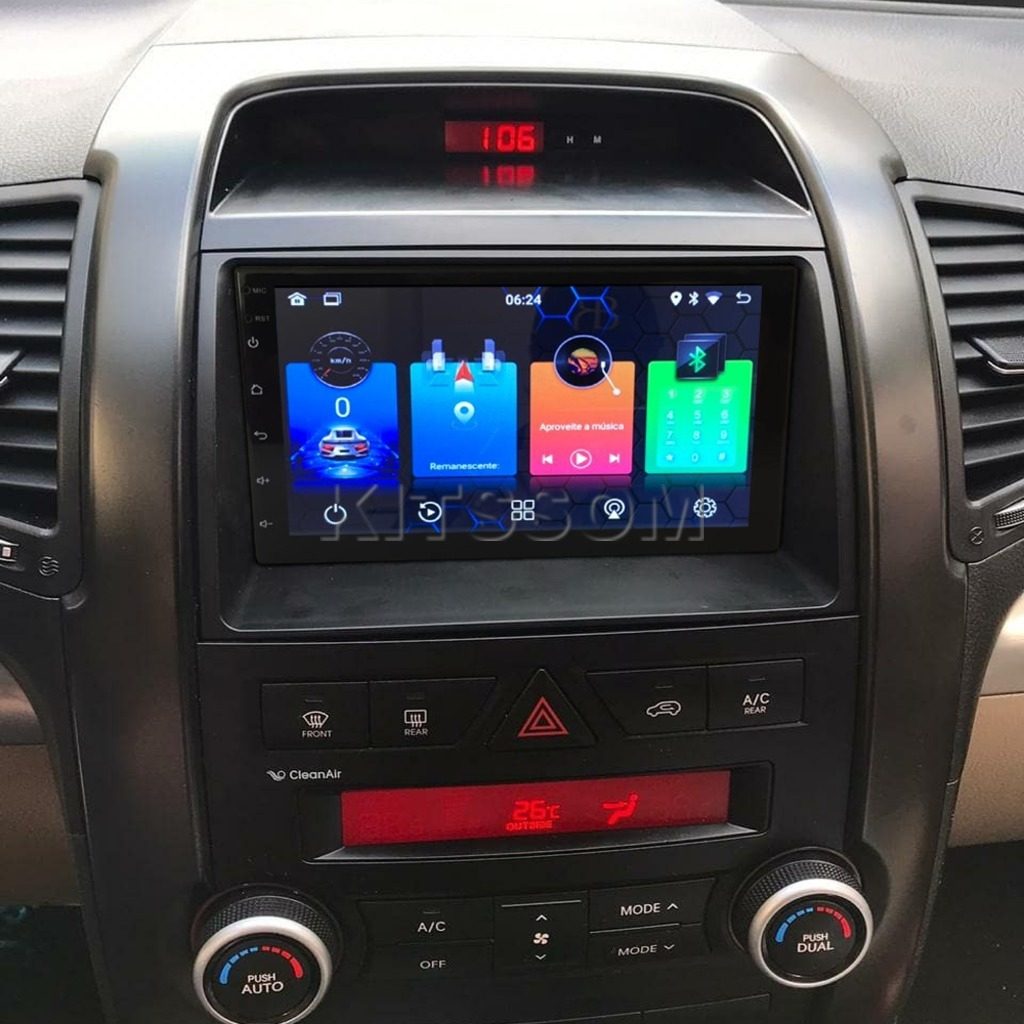 Multimídia Kia Sorento 2009 2010 2011 2012 V2 Carplay 7"-V2 CAR AUDIO-Kitssom