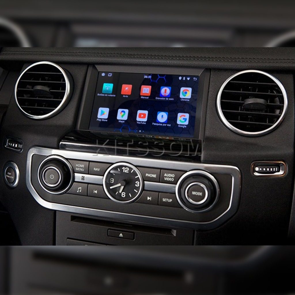 Multimídia Land Rover Discovery 4 2014 2015 2016 V2 Carplay 7" 2009 2010 2011 2012 2013-V2 CAR AUDIO-Kitssom