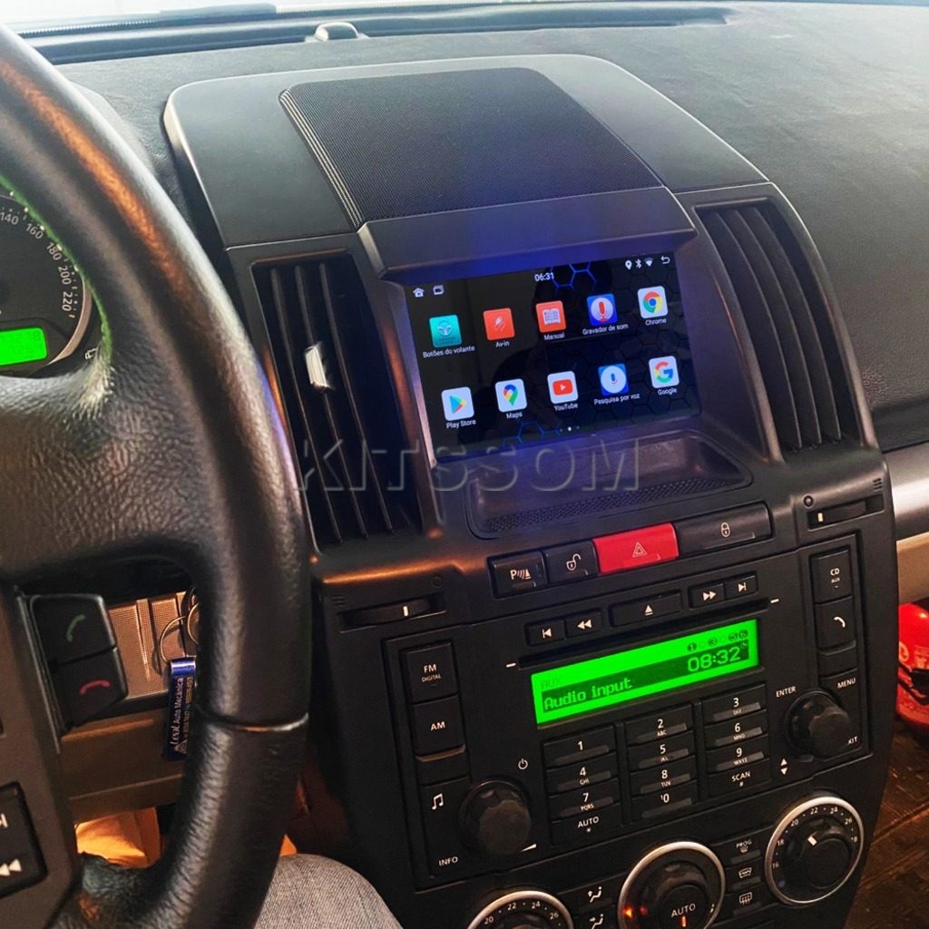 Multimídia Land Rover Freelander 2010 2011 2012 V2 Carplay 7" 2006 2007 2008 2009-V2 CAR AUDIO-Kitssom