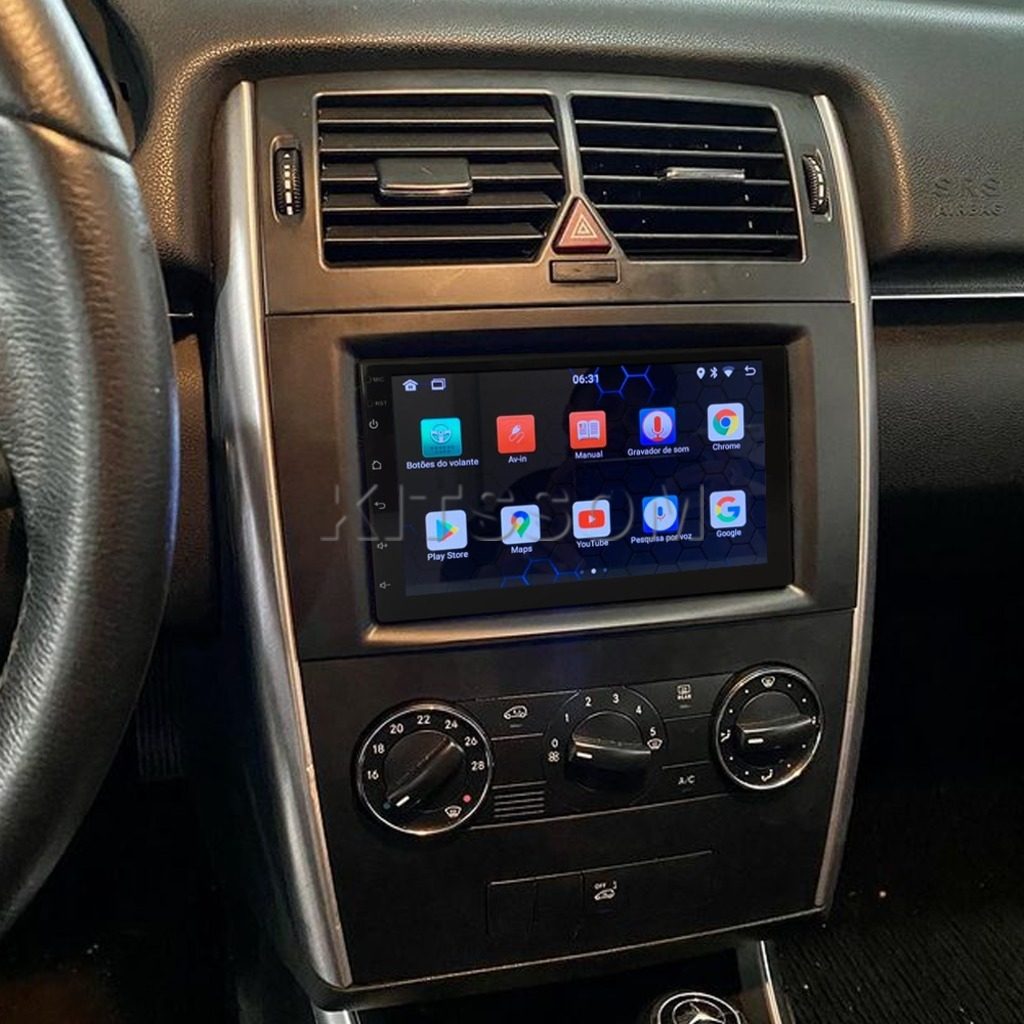 Multimídia Mercedes B180 B200 2010 2011 2012 2013 V2 Carplay 7" 2006 2007 2008 2009-V2 CAR AUDIO-Kitssom