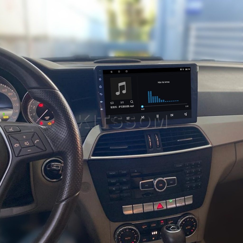 Multimídia Mercedes C180 C200 C300 2012 2013 2014 V2 Carplay 9" 2011-V2 CAR AUDIO-Kitssom