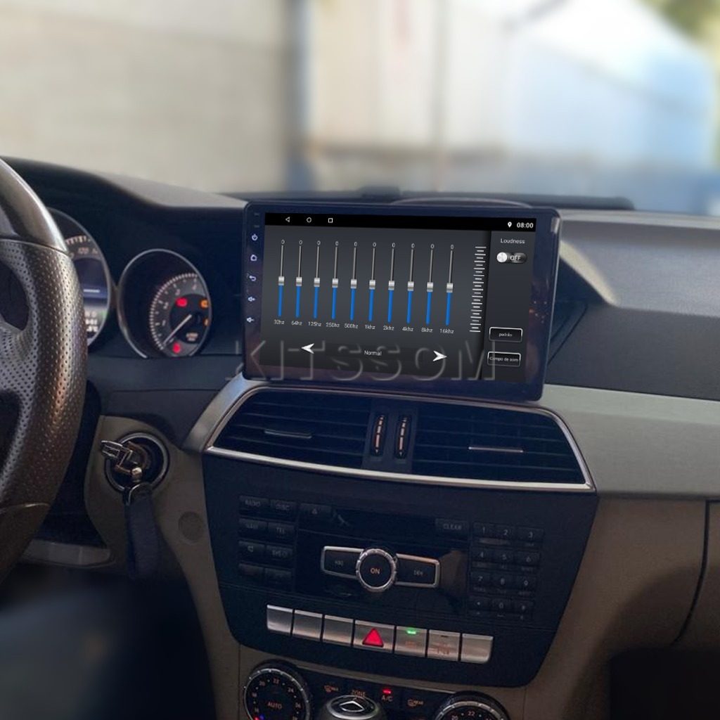 Multimídia Mercedes C180 C200 C300 2012 2013 2014 V2 Carplay 9" 2011-V2 CAR AUDIO-Kitssom