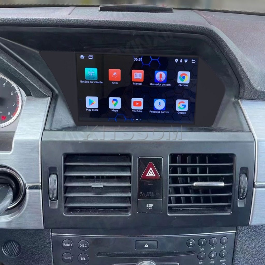 Multimídia Mercedes Benz GLK 2009 2010 2011 2012 V2 Carplay 7"-V2 CAR AUDIO-Kitssom