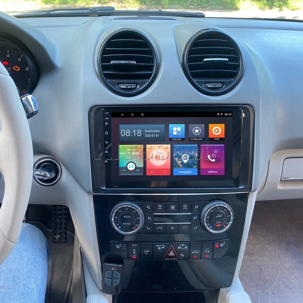 Multimídia Mercedes Benz ML 350 2009 2010 2011 V2 Carplay 9" 2006 2007 2008-V2 CAR AUDIO-Kitssom