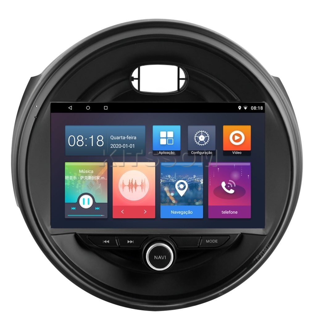 Multimídia Mini Cooper F55 F56 2017 2018 2019 V2 Carplay 9" 2014 2015 2016-V2 CAR AUDIO-Kitssom