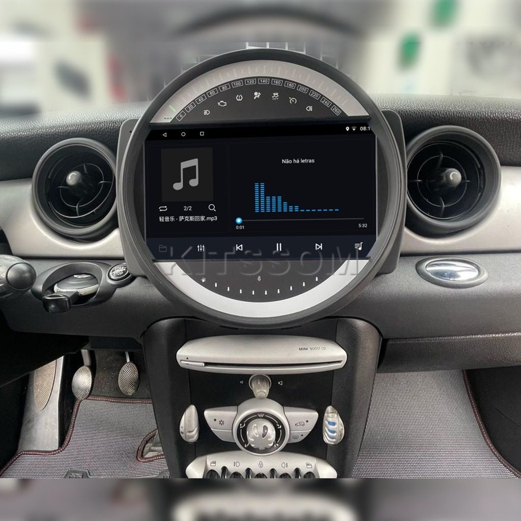 Multimídia Mini Cooper R56 2010 2011 2012 2013 V2 Carplay 9" 2006 2007 2008 2009-V2 CAR AUDIO-Kitssom