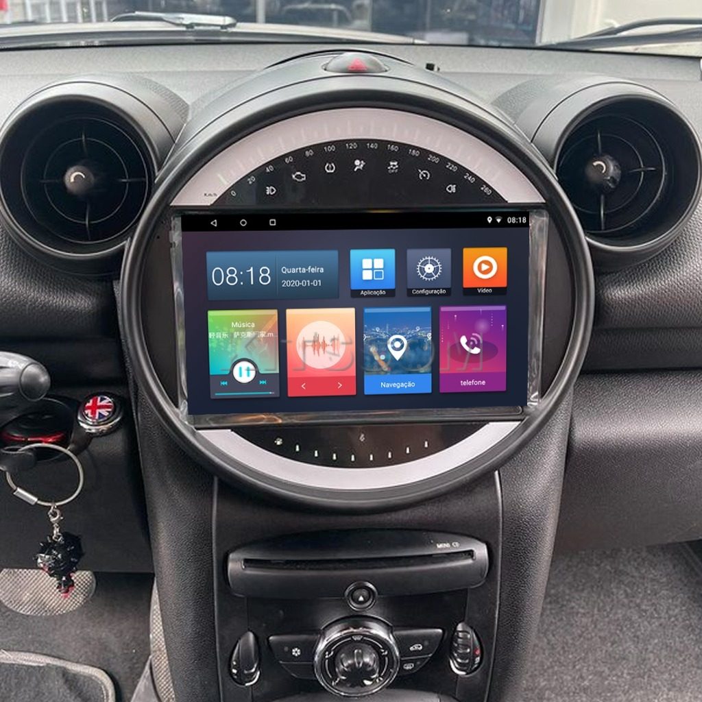 Multimídia Mini Cooper R60 2013 2014 2015 2016 V2 Carplay 9" 2010 2011 2012-V2 CAR AUDIO-Kitssom