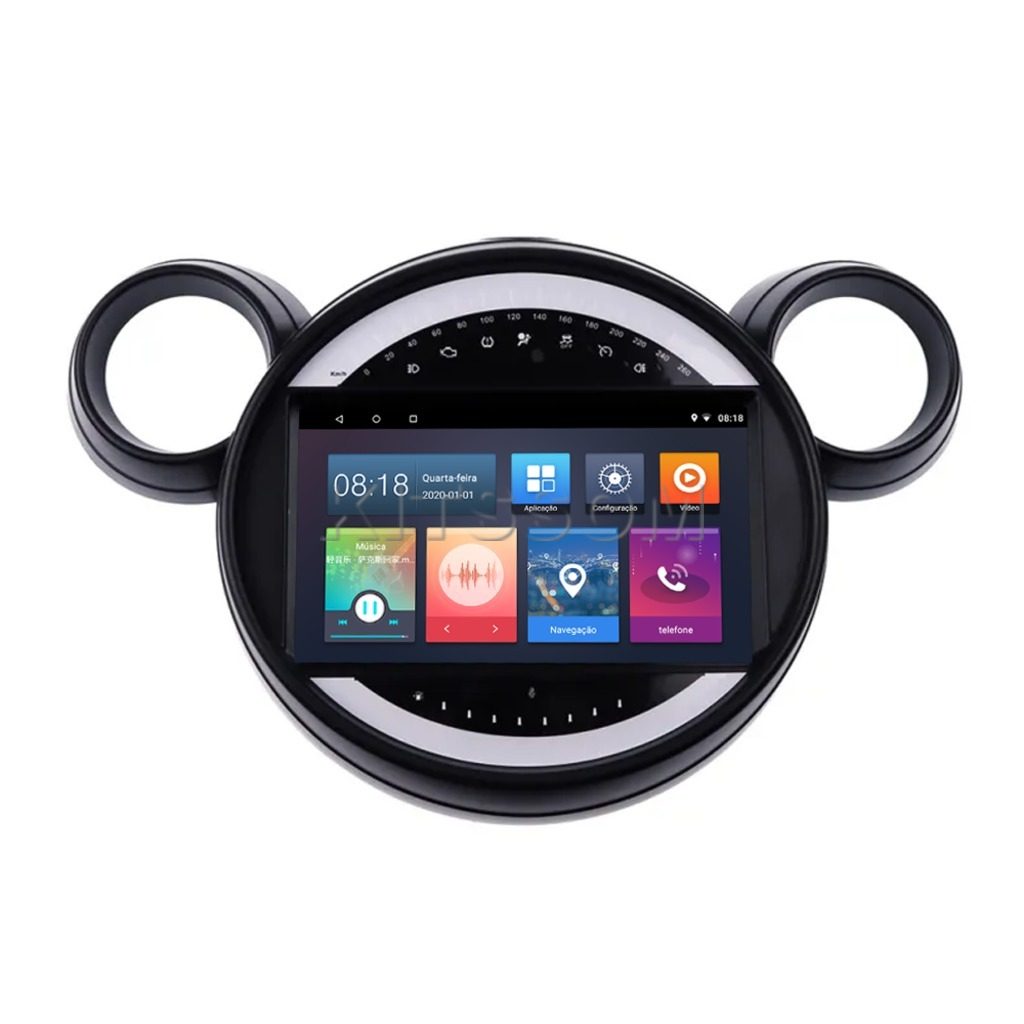 Multimídia Mini Cooper R60 2013 2014 2015 2016 V2 Carplay 9" 2010 2011 2012-V2 CAR AUDIO-Kitssom