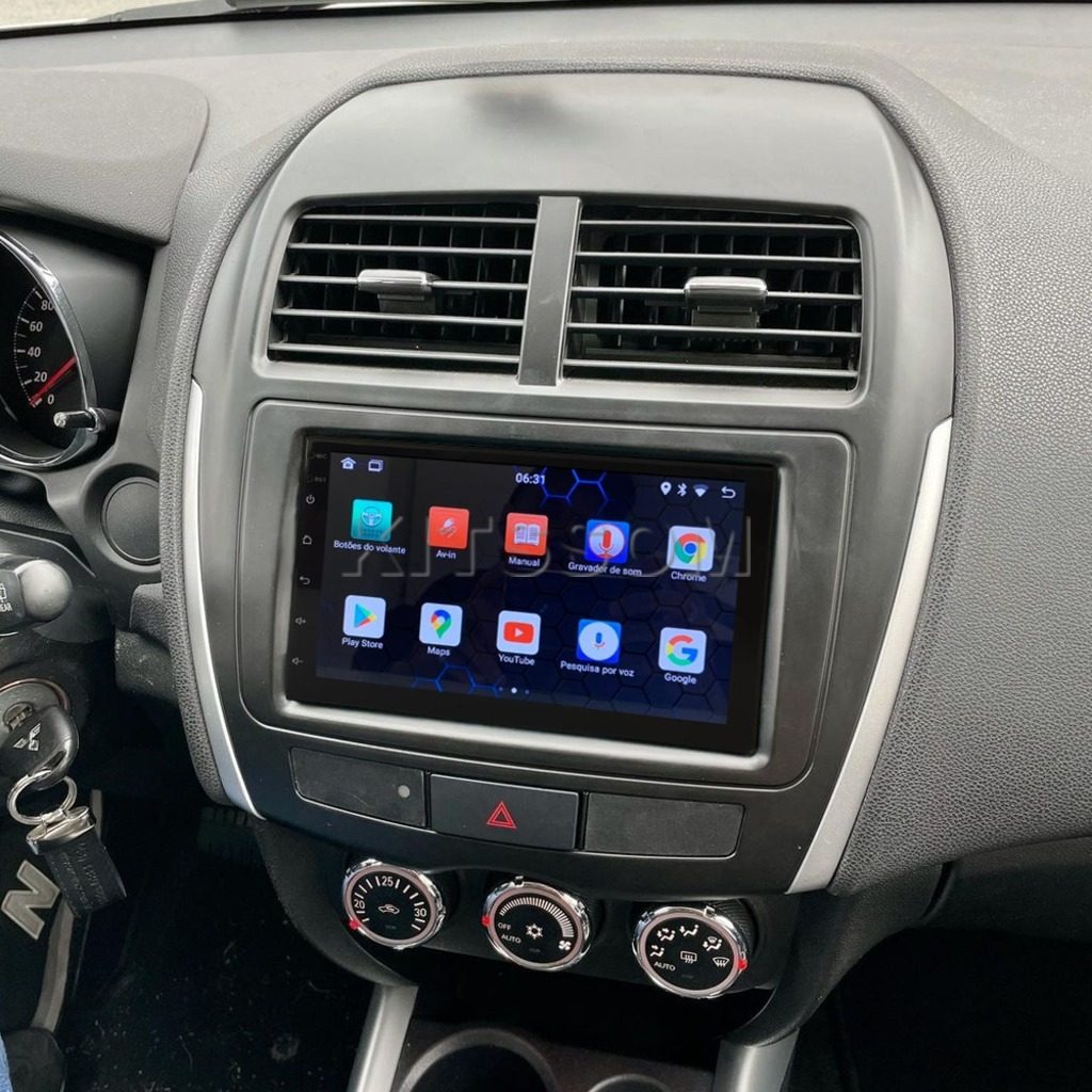 Multimídia Mitsubishi ASX 2018 2019 2020 2021 V2 Carplay 7" 2010 2011 2012 2013 2014 2015 2016 2017-V2 CAR AUDIO-Kitssom