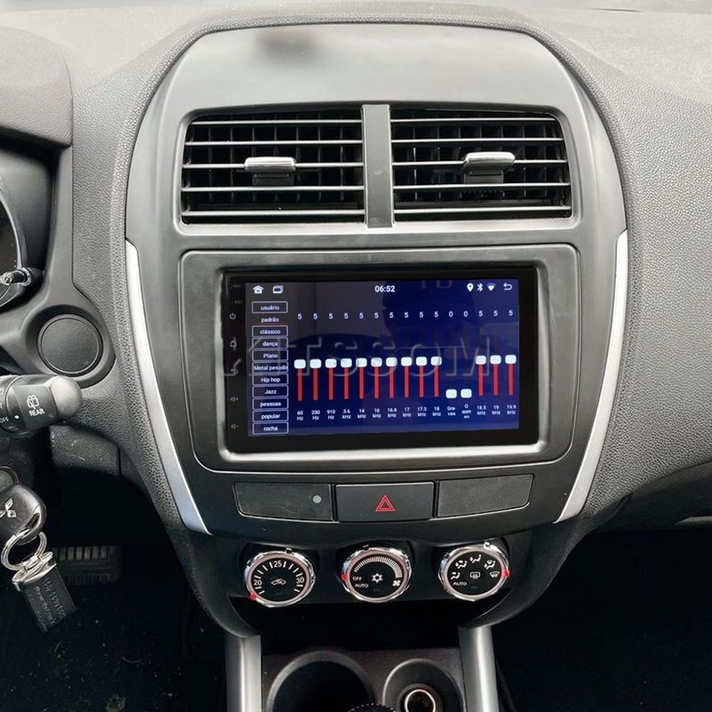 Multimídia Mitsubishi ASX 2018 2019 2020 2021 V2 Carplay 7" 2010 2011 2012 2013 2014 2015 2016 2017-V2 CAR AUDIO-Kitssom