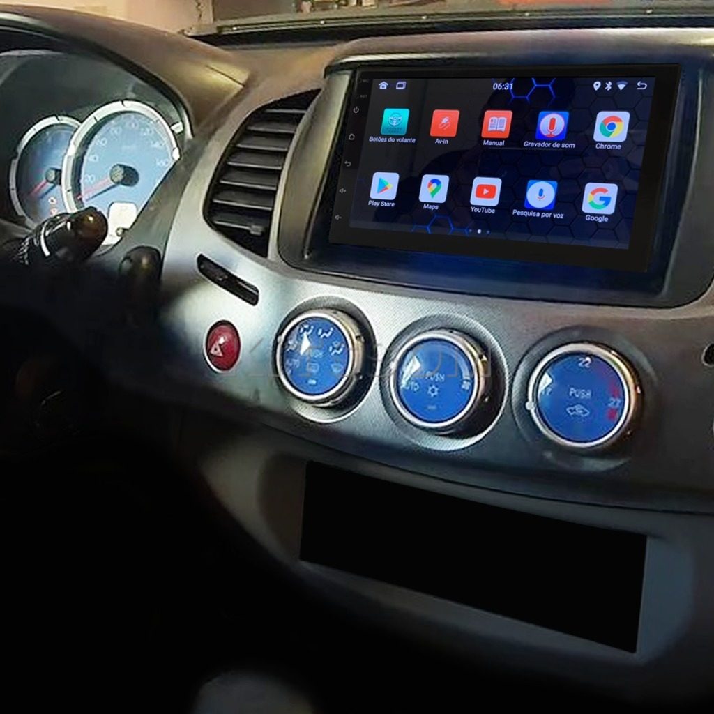 Multimídia Mitsubishi L200 Triton 2015 2016 2017 V2 Carplay 7" 2008 2009 2010 2011 2012 2013 2014-V2 CAR AUDIO-Kitssom