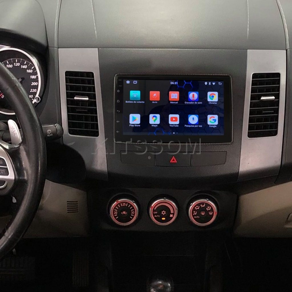 Multimídia Mitsubishi Outlander 2011 2012 2013 V2 Carplay 7" 2008 2009 2010-V2 CAR AUDIO-Kitssom