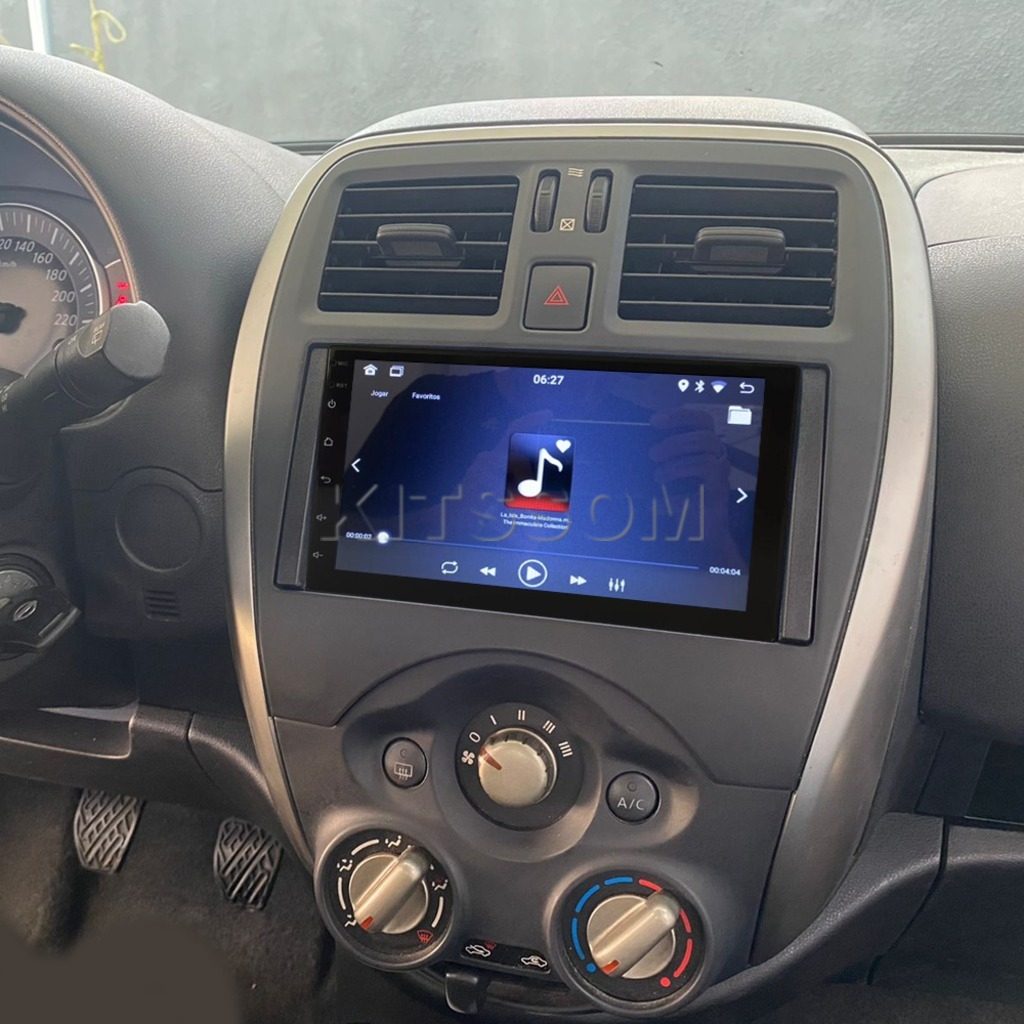 Multimídia Nissan March Versa 2016 2017 2018 2019 V2 Carplay 7" 2015-V2 CAR AUDIO-Kitssom