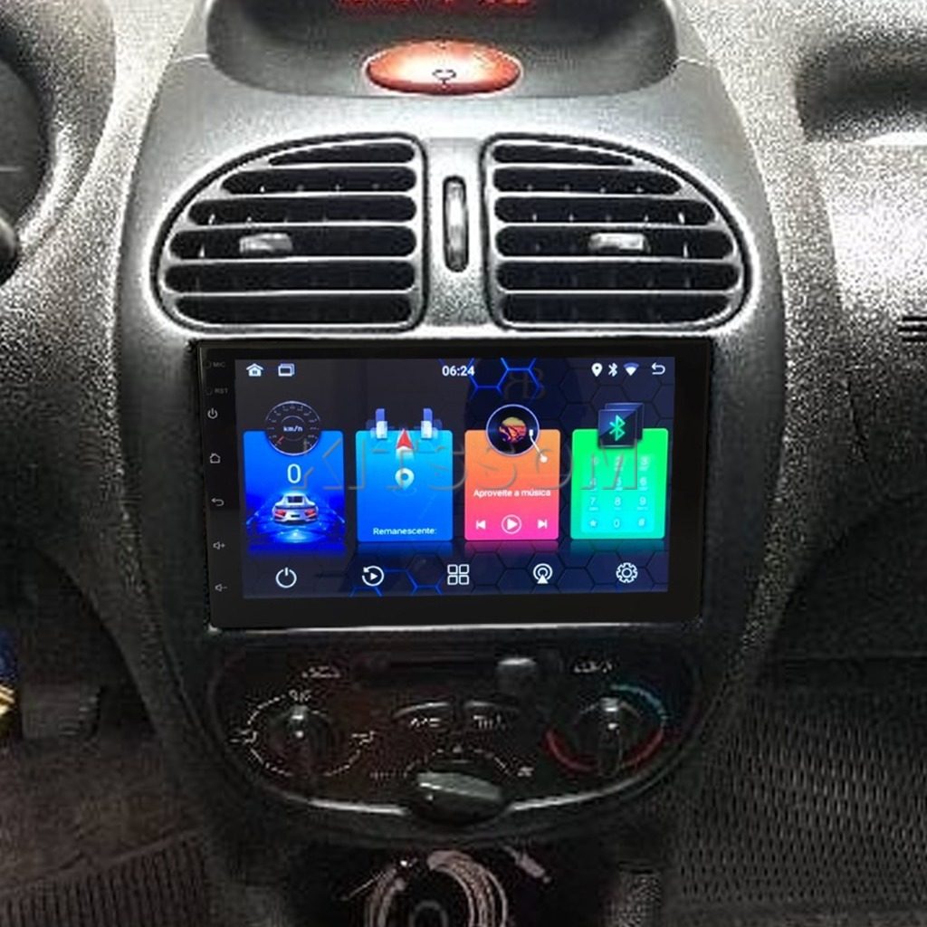 Multimídia Peugeot 206 2006 2007 2008 2009 2010 V2 Carplay 7" 2000 2001 2002 2003 2004 2005-V2 CAR AUDIO-Kitssom