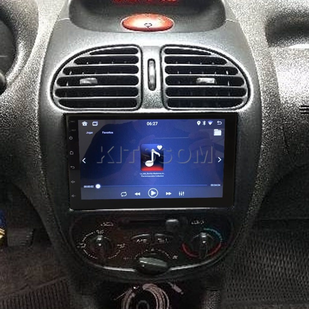 Multimídia Peugeot 206 2006 2007 2008 2009 2010 V2 Carplay 7" 2000 2001 2002 2003 2004 2005-V2 CAR AUDIO-Kitssom