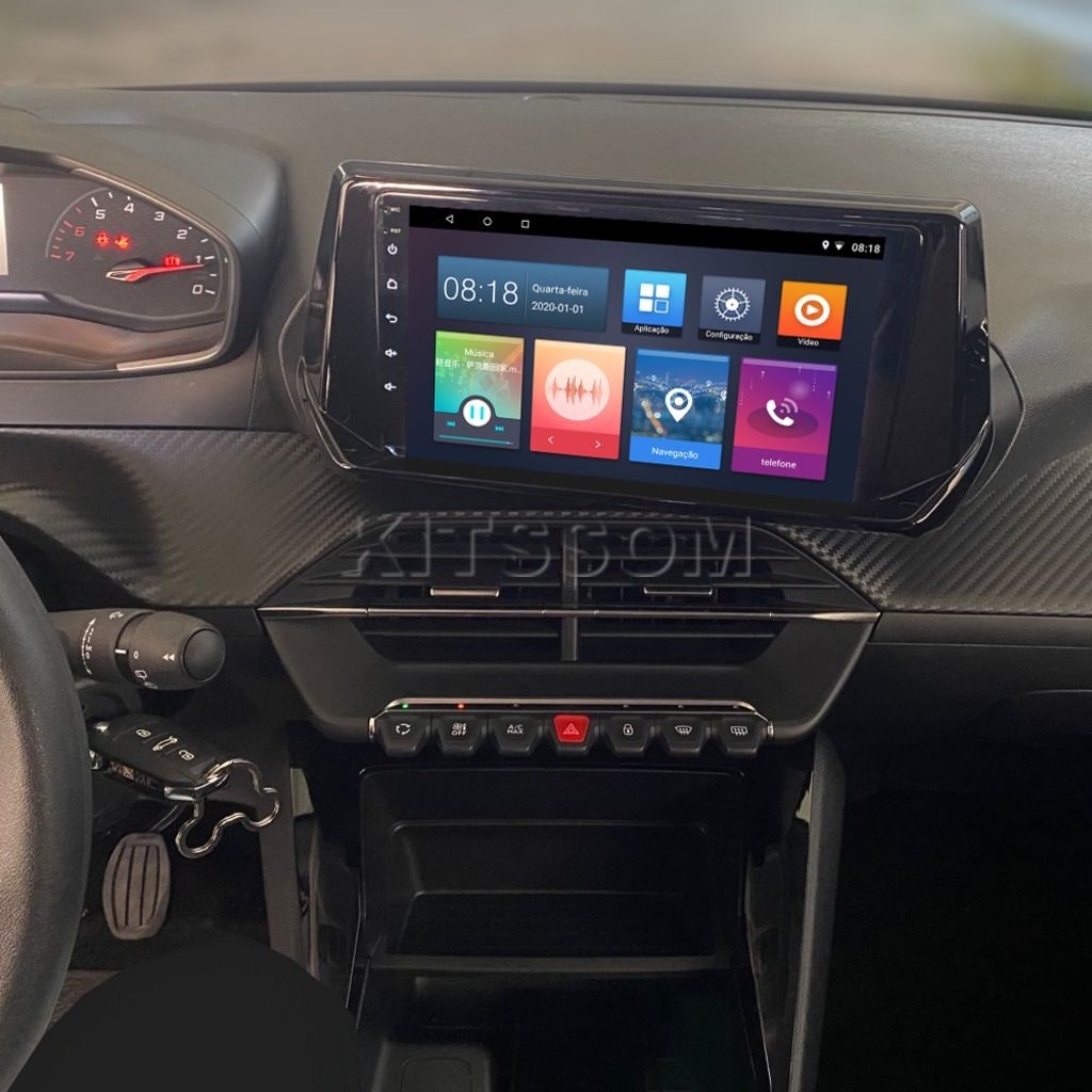 Multimídia Peugeot 2008 208 2021 2022 2023 V2 Carplay 9"-Multimidia-V2 CAR AUDIO-Kitssom
