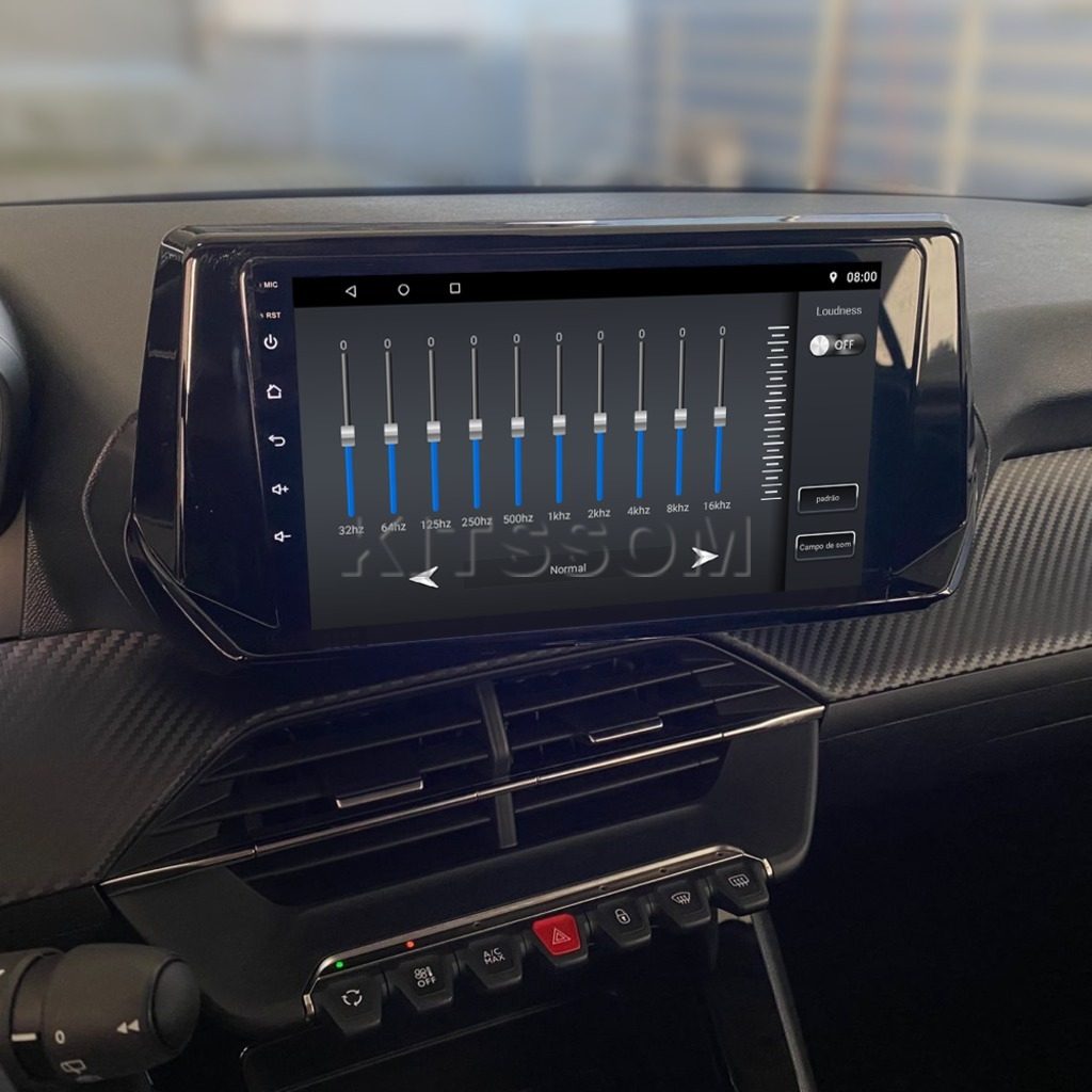 Multimídia Peugeot 2008 208 2021 2022 2023 V2 Carplay 9"-Multimidia-V2 CAR AUDIO-Kitssom