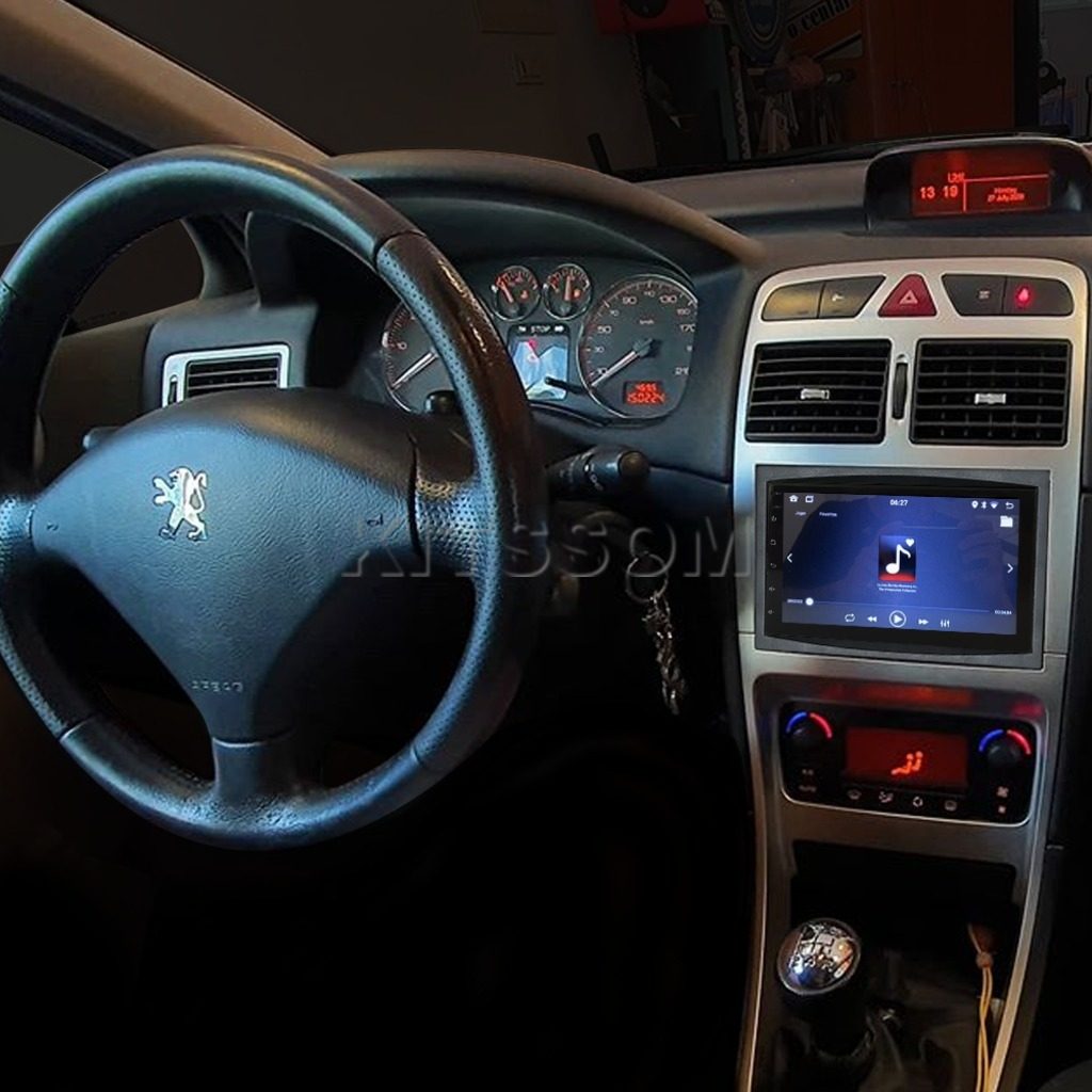 Multimídia Peugeot 307 2012 2013 2014 2015 2016 V2 Carplay 7" 2001 2002 2003 2004 2005 2006 2007 2008 2009 2010 2011-V2 CAR AUDIO-Kitssom