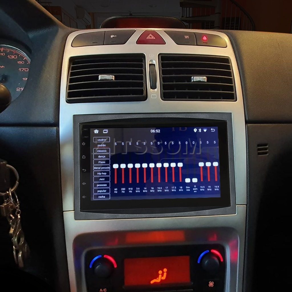 Multimídia Peugeot 307 2012 2013 2014 2015 2016 V2 Carplay 7" 2001 2002 2003 2004 2005 2006 2007 2008 2009 2010 2011-V2 CAR AUDIO-Kitssom