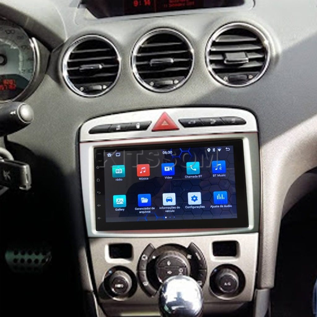 Multimídia Peugeot 308 408 2017 2018 2019 2020 V2 Carplay 7" 2012 2013 2014 2015 2016-V2 CAR AUDIO-Kitssom