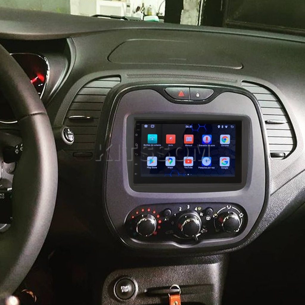 Multimídia Renault Captur 2020 2021 2022 2023 V2 Carplay 7" 2015 2016 2017 2018 2019-V2 CAR AUDIO-Kitssom