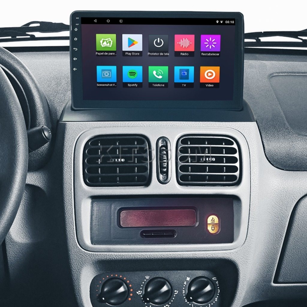 Multimídia Renault Clio 2001 2002 2003 2004 2005 V2 Carplay 9" 1998 1999 2000-V2 CAR AUDIO-Kitssom