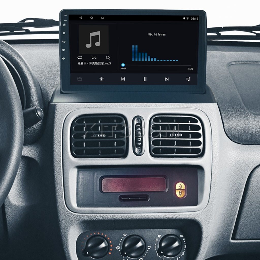 Multimídia Renault Clio 2001 2002 2003 2004 2005 V2 Carplay 9" 1998 1999 2000-V2 CAR AUDIO-Kitssom