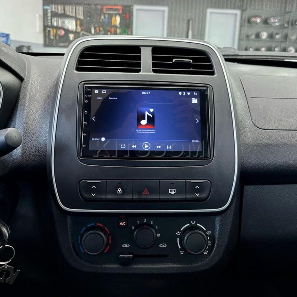 Multimídia Kwid 2018 2019 2020 2021 2022 2023 V2 Carplay 7" 2015 2016 2017-V2 CAR AUDIO-Kitssom
