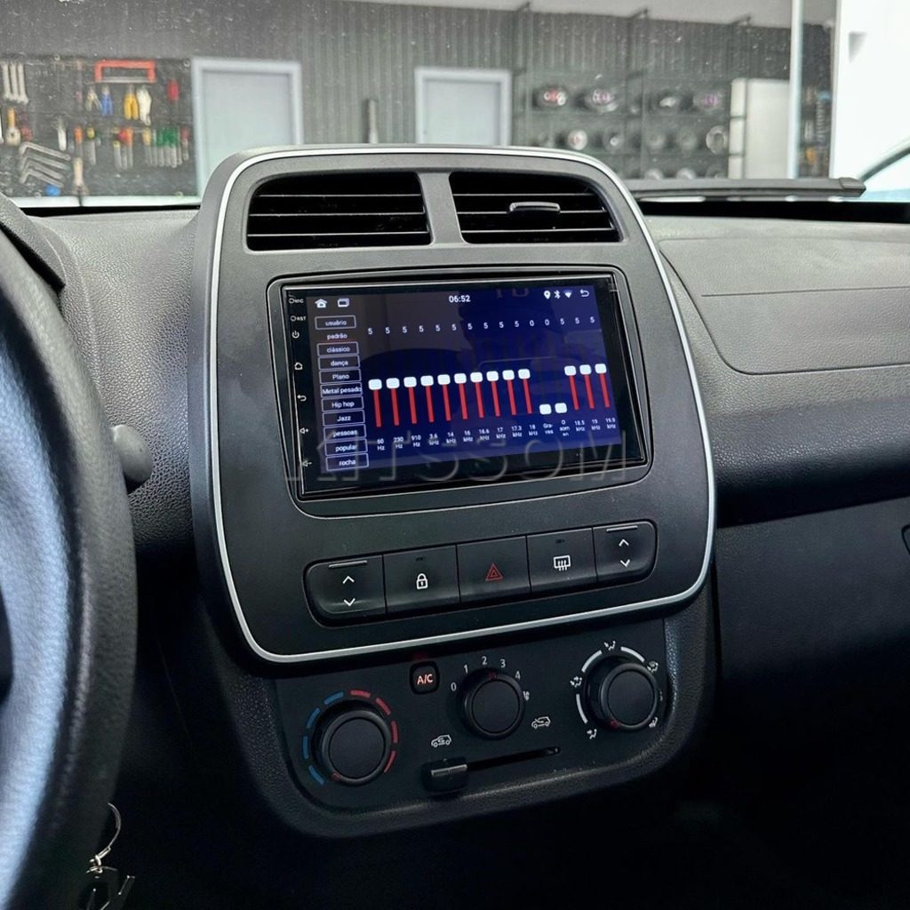 Multimídia Kwid 2018 2019 2020 2021 2022 2023 V2 Carplay 7" 2015 2016 2017-V2 CAR AUDIO-Kitssom