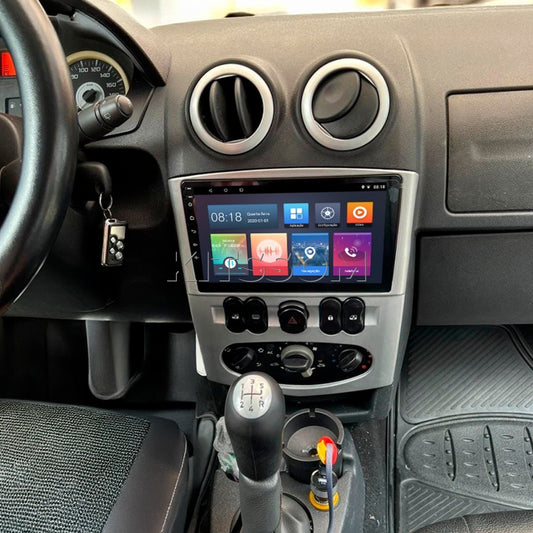 Central Multimidia Renault Logan Sandero 2008 09 10 11 12 V2 Carplay 9"-V2 CAR AUDIO-Kitssom