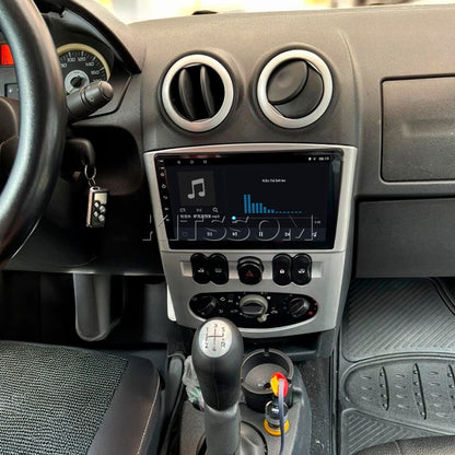 Central Multimidia Renault Logan Sandero 2008 09 10 11 12 V2 Carplay 9"-V2 CAR AUDIO-Kitssom