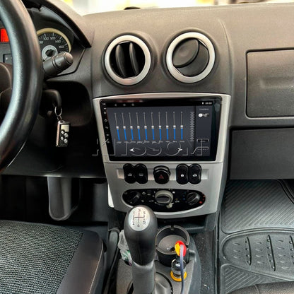 Central Multimidia Renault Logan Sandero 2008 09 10 11 12 V2 Carplay 9"-V2 CAR AUDIO-Kitssom