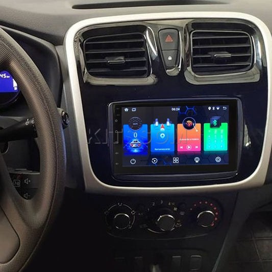 Multimídia Renault Sandero Logan 2019 2020 2021 V2 Carplay 7" 2014 2015 2016 2017 2018-V2 CAR AUDIO-Kitssom