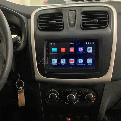 Multimídia Renault Sandero Logan 2019 2020 2021 V2 Carplay 7" 2014 2015 2016 2017 2018-V2 CAR AUDIO-Kitssom