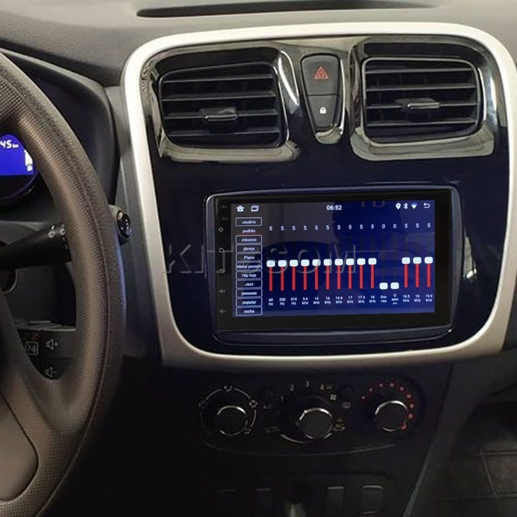 Multimídia Renault Sandero Logan 2019 2020 2021 V2 Carplay 7" 2014 2015 2016 2017 2018-V2 CAR AUDIO-Kitssom