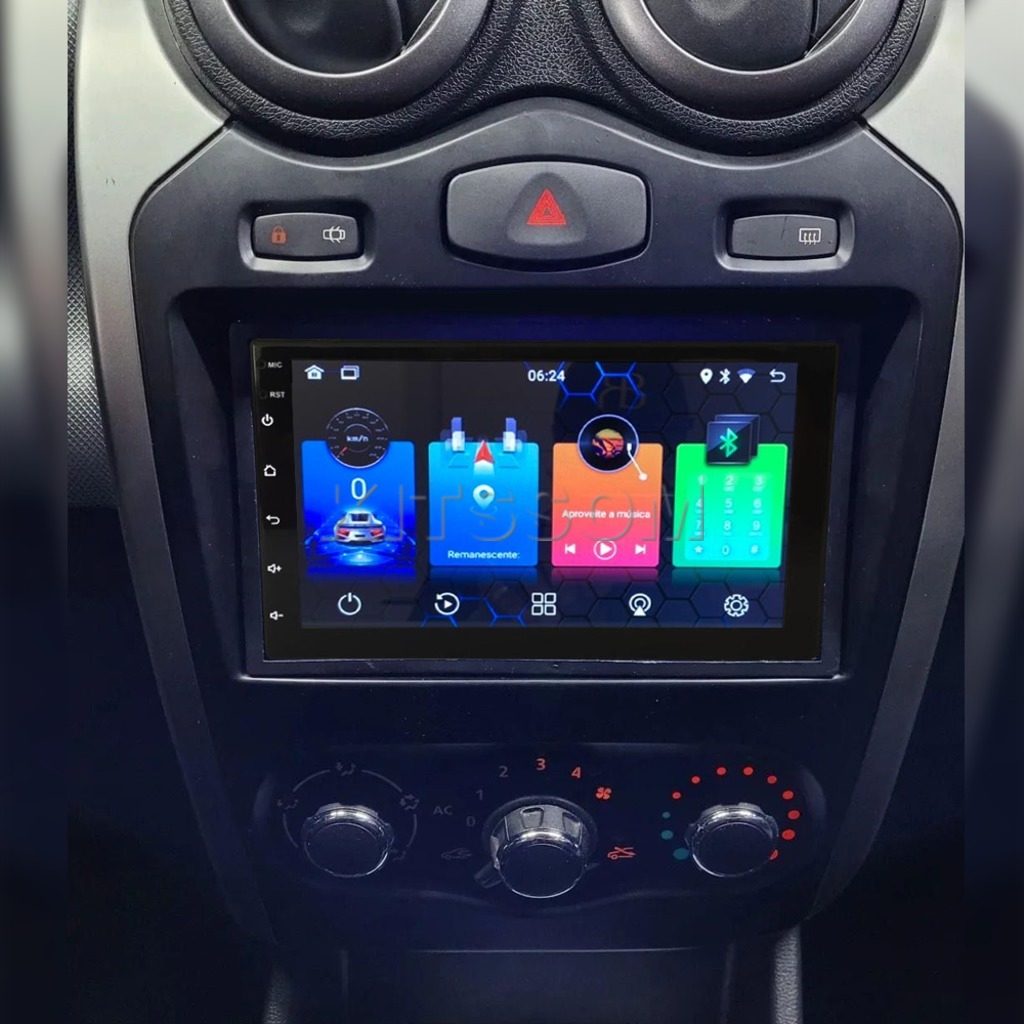 Multimídia Sandero Logan 2012 2013 2014 V2 Carplay 7"-V2 CAR AUDIO-Kitssom