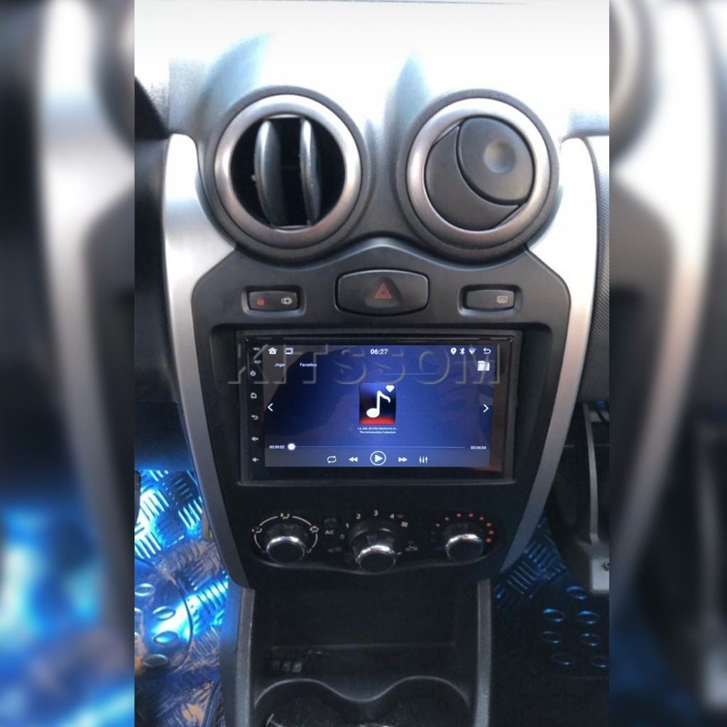 Multimídia Sandero Logan 2012 2013 2014 V2 Carplay 7"-V2 CAR AUDIO-Kitssom