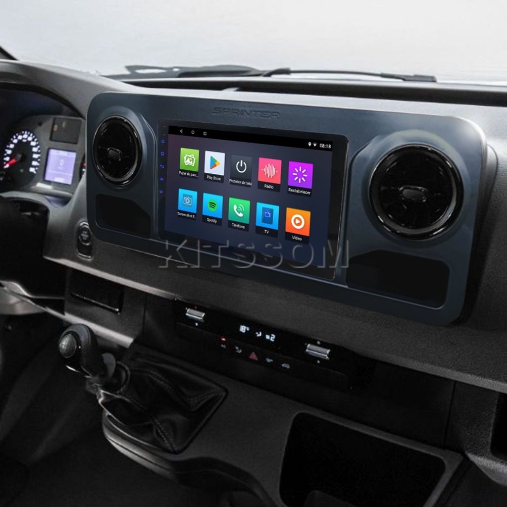 Multimídia Mercedes Sprinter 2020 2021 2022 2023 V2 Carplay 9" 2019-V2 CAR AUDIO-Kitssom