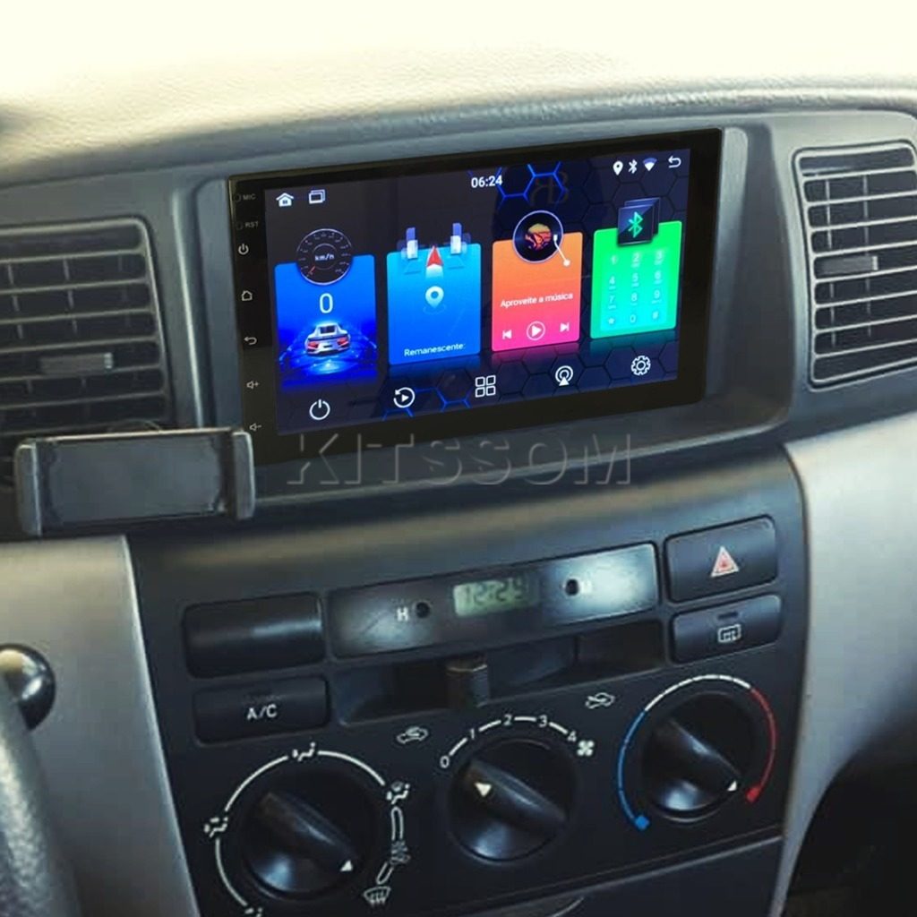 Multimídia Toyota Corolla 2005 2006 2007 2008 V2 Carplay 7" 2003 2004-V2 CAR AUDIO-Kitssom