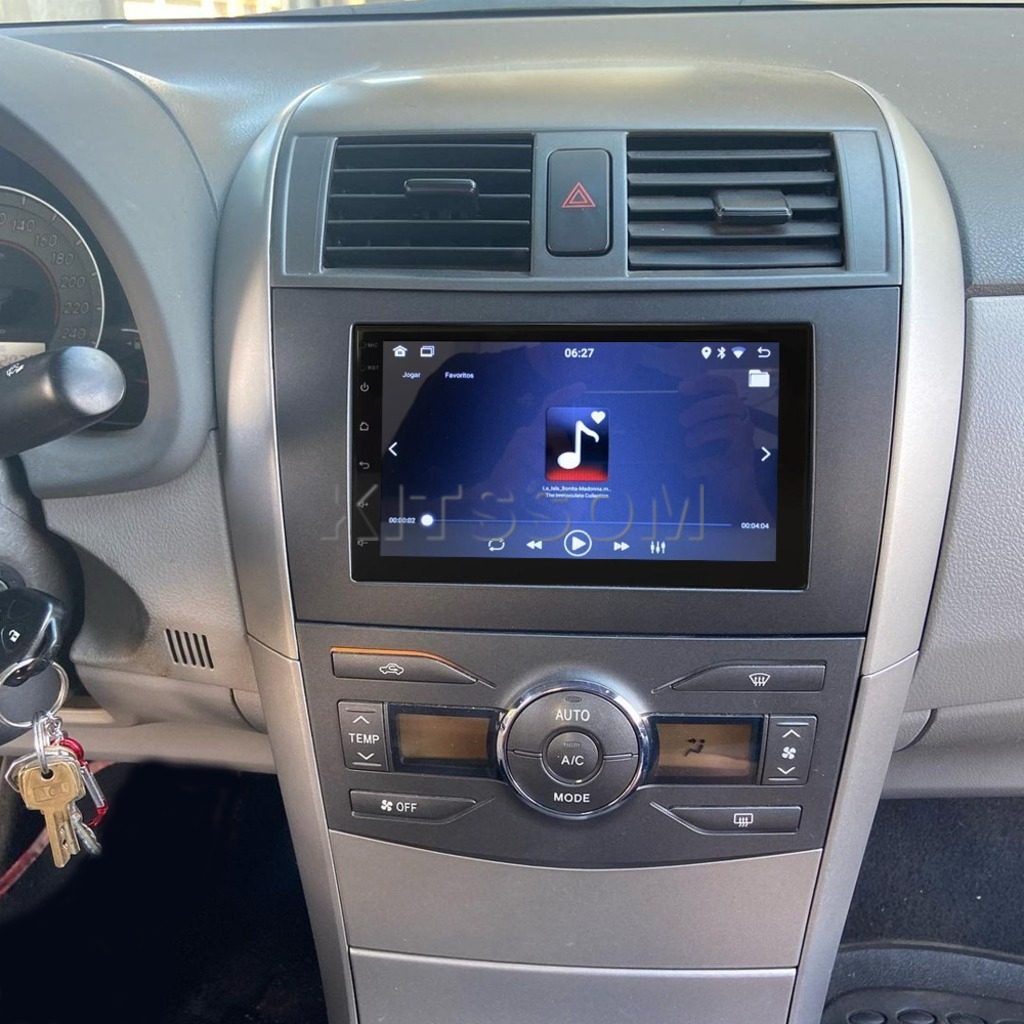 Multimídia Toyota Corolla 2010 2011 2012 2013 V2 Carplay 7" 2008 2009-V2 CAR AUDIO-Kitssom