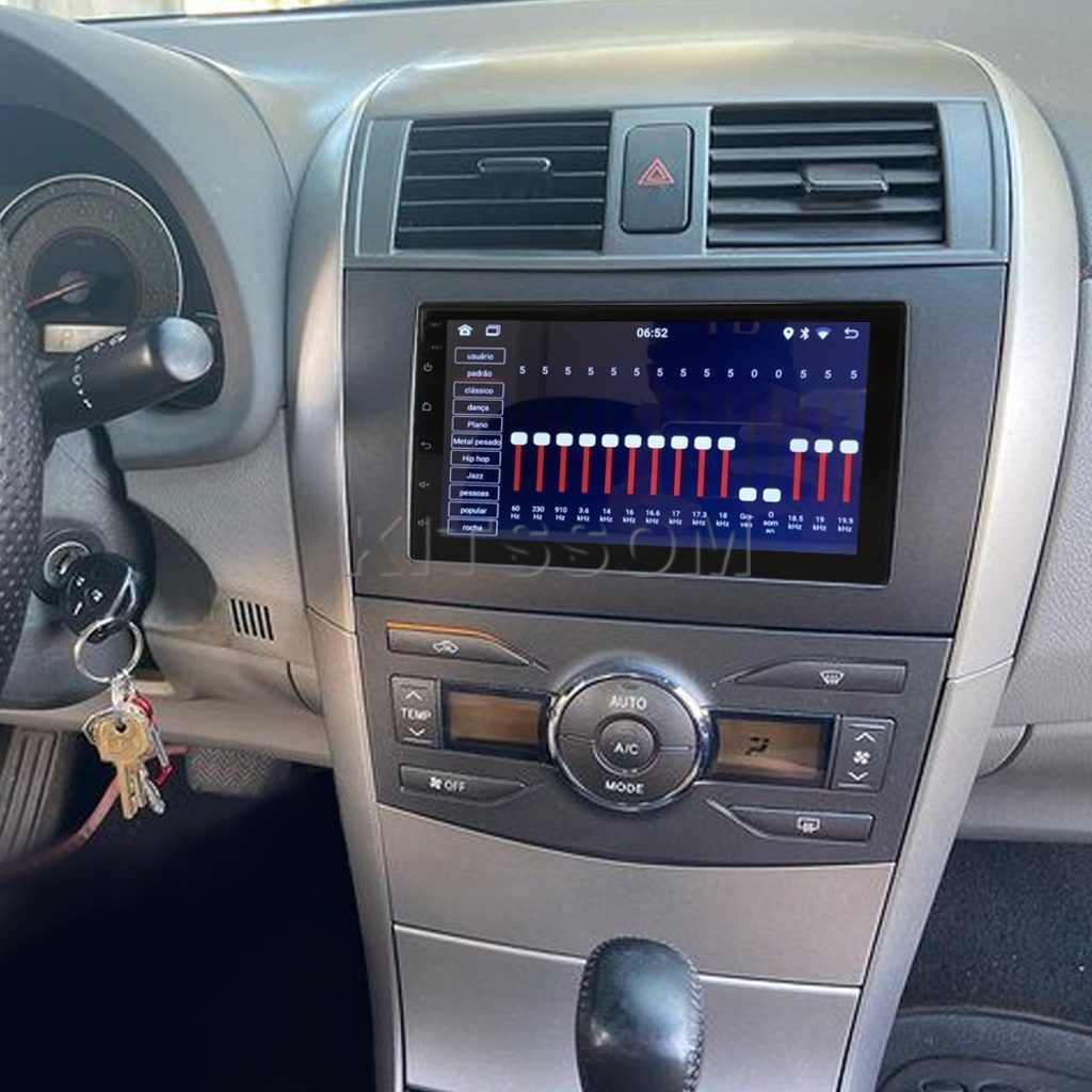 Multimídia Toyota Corolla 2010 2011 2012 2013 V2 Carplay 7" 2008 2009-V2 CAR AUDIO-Kitssom