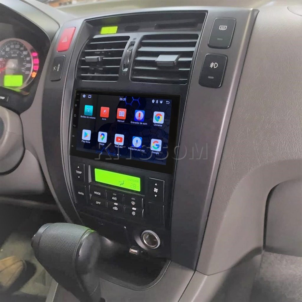 Multimídia Tucson 2010 2011 2012 2013 2014 2015 V2 Carplay 7" 2007 2008 2009-V2 CAR AUDIO-Kitssom