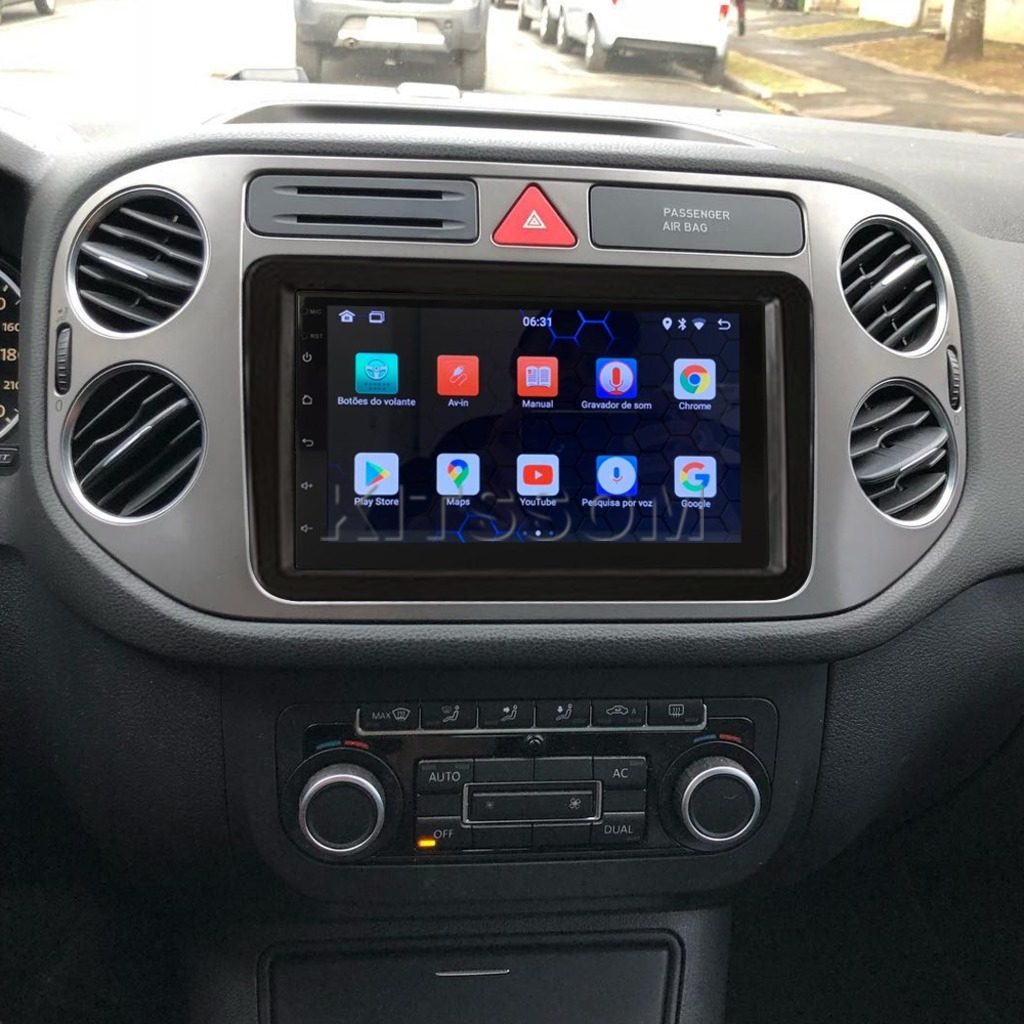 Multimídia Tiguan 2013 2014 2015 2016 2017 2018 V2 Carplay 7" 2008 2009 2010 2011 2012-V2 CAR AUDIO-Kitssom