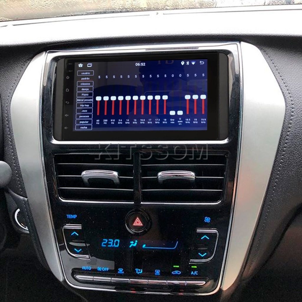Multimídia Yaris 2018 2019 2020 2021 2022 AC DIG V2 Carplay 7" 2017-V2 CAR AUDIO-Kitssom