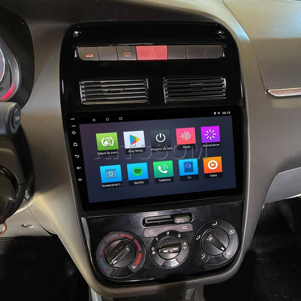 Central Multimidia Fiat Linea 2008 09 10 11 12 13 14 Carplay 9"-V2 CAR AUDIO-Kitssom