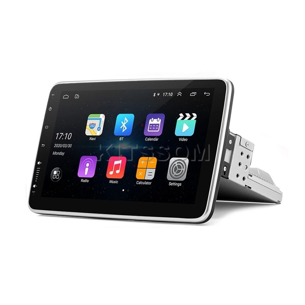 Multimídia 1 DIN Universal V2 Quad Carplay Rotativa 10"-V2 CAR AUDIO-Kitssom