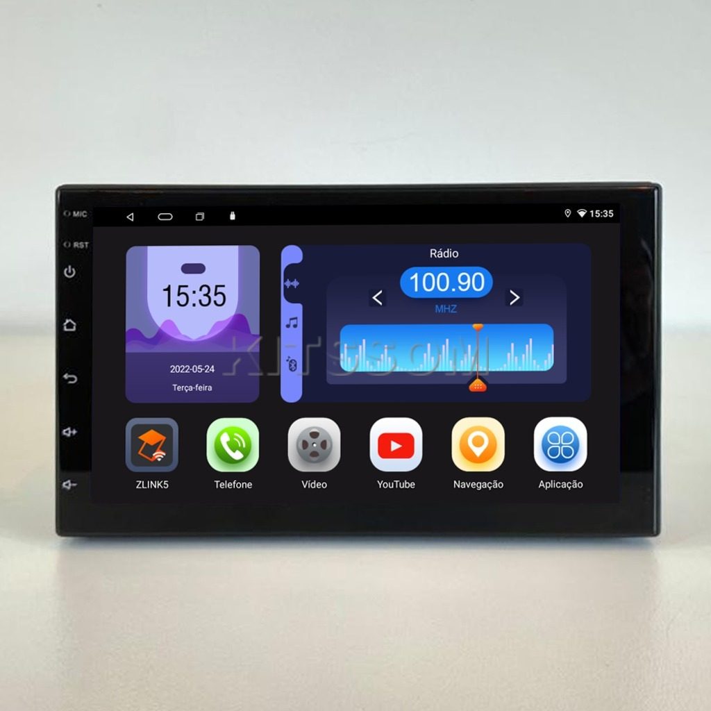 Multimídia Universal Carplay Android Auto 2 Din V2 Octa 4G 7"-V2 CAR AUDIO-Kitssom