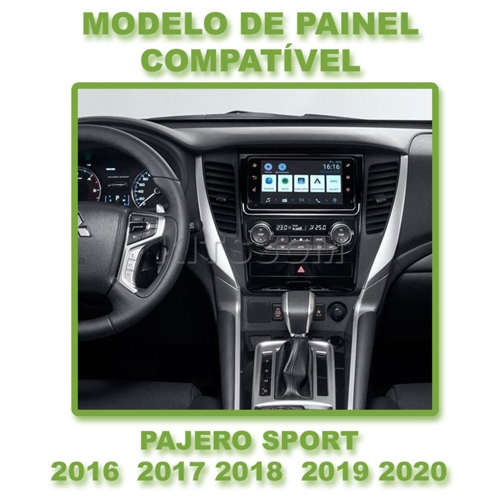 Multimídia Pajero Sport 2016 2017 2018 2019 2020 V2 Carplay 9"-V2 CAR AUDIO-Kitssom