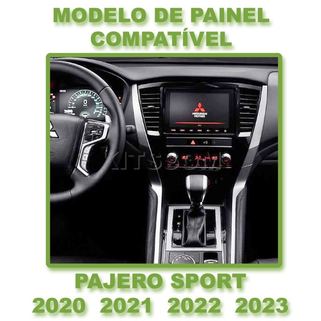 Multimídia Mitsubishi Pajero Sport 2021 2022 2023 V2 Carplay 9" 2020-V2 CAR AUDIO-Kitssom